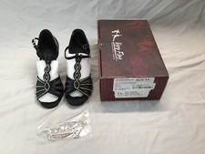 Very Fine Dance Shoes Womens S1009CC 2.5  2.5 in inch Heel Size 5 Black Satin