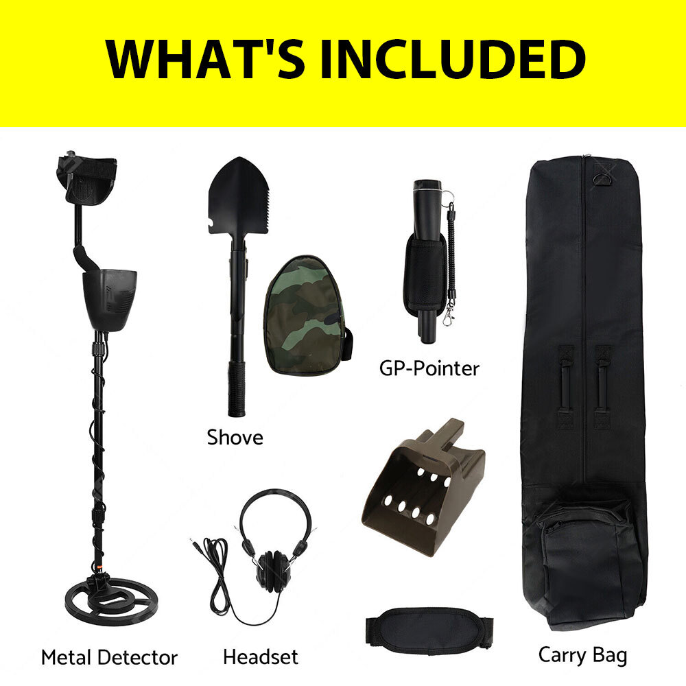 LCD Metal Detector Set 350MM Detection Range Treasure Hunting & Gold