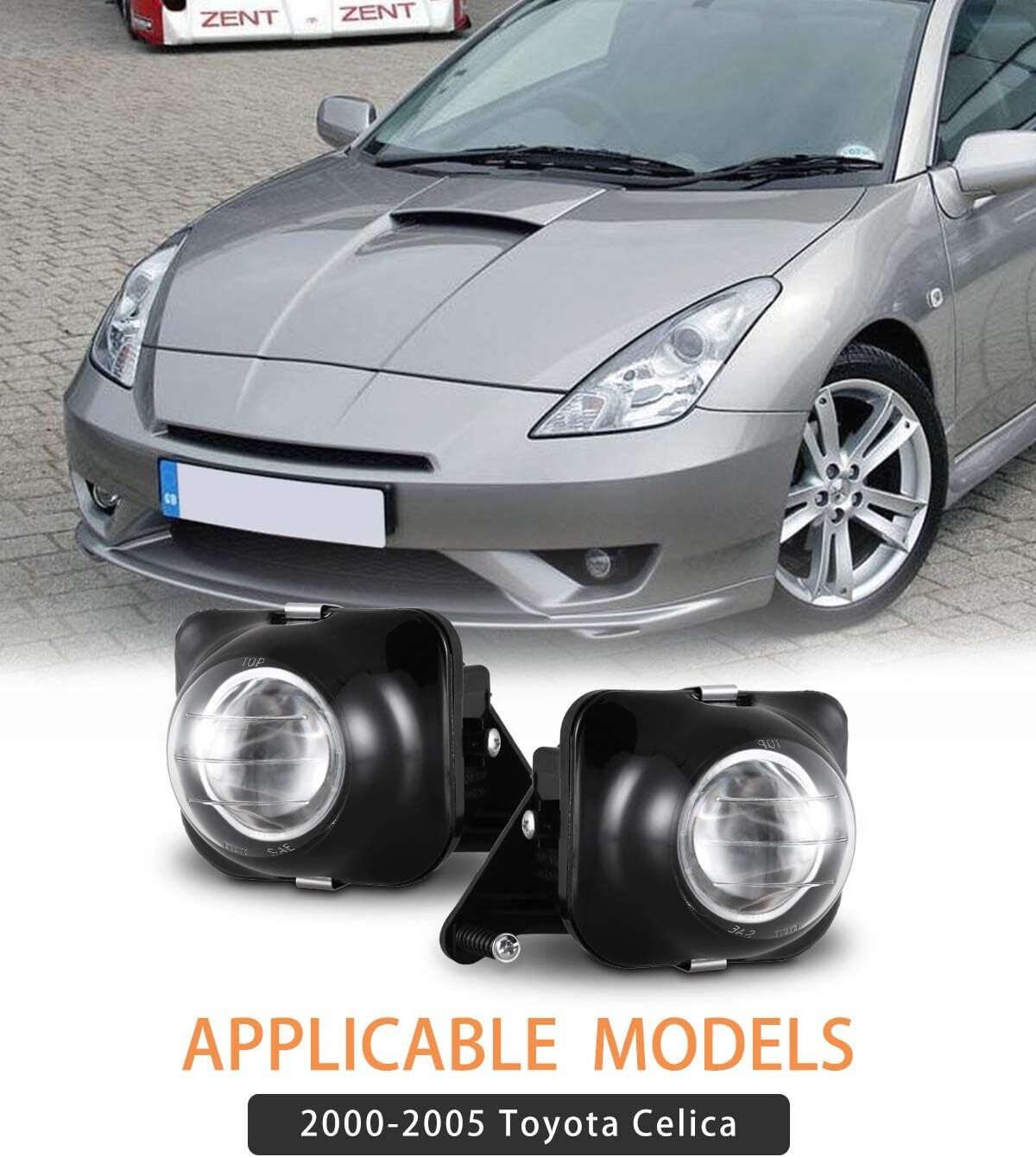 For 20002005 Toyota Celica Clear Bumper Lamps Replacement Fog Lights W