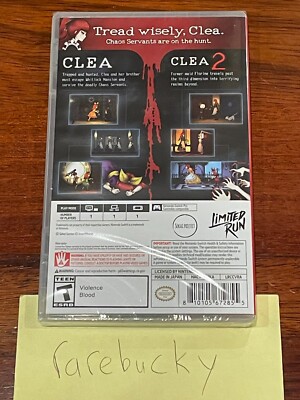 Clea: Complete Collection (1+2) (Switch) NEW SEALED MINT, LRG