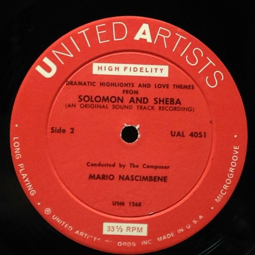 Mario Nascimbene-Solomon and Sheba OST-United Artists 4051-SUPERB COPY - Imagen 4 de 4