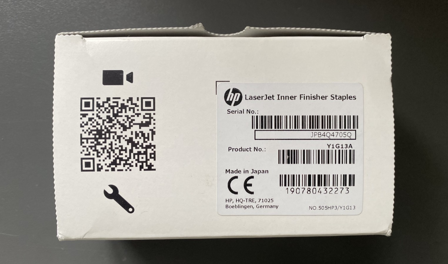 Genuine HP LaserJet Finisher Staples - HP Y1G13A  (INC VAT) BOXED