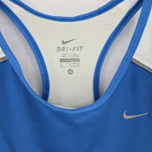 Nike Dri-Fit Athletic Tank Top Womens XL Mesh Racerback Built-In Bra Workout - Picture 2 of 9