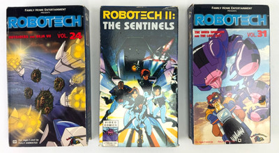 3 Classic VHS Robotech Vol 24 & 31 & Robotech II: The Sentinels HTF Anime Manga