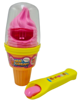 Play Food Strawberry Ice Cream Cone With Magic Spoon