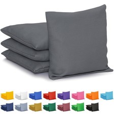 Cornhole Bean Bags Set of 4 All Weather Classic Dark Gray GoSports Regulation