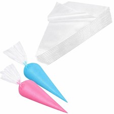 50PCS Disposable Piping Bags, 12-Inch Clear Plastic Icing Bags,Dispose 50pcs