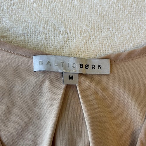 Robe maxi rose manches longues en mousseline de soie Baltic Born Lydia taille moyenne manches ballon - Photo 10/11