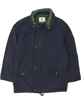 MARINA YACHTING Mens Hooded Utility Jacket IT 54 2XL Navy Blue 