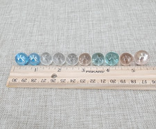 Lot of 10 UV Glow glass marbles Clear Light Blue Pink Peewees Uranium Cadmium