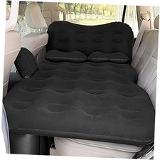 Inflatable Car Air Mattress Travel Bed - Thickened Car Camping Bed Black