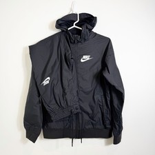 Nike Sportswear Windrunner Hooded Jacket Jogger Pants Black Boys Large