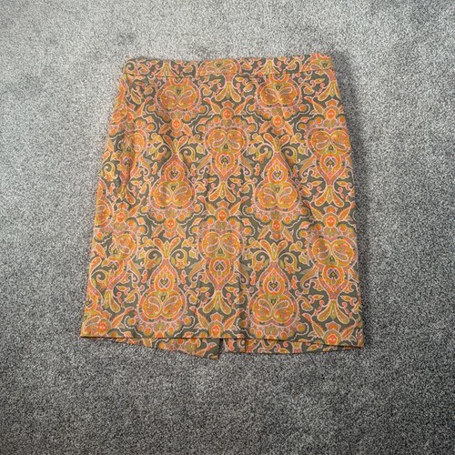 J.Crew, J Crew Pencil Skirt 10 Paisley Business Casual Retro Preppy Classic Boho Office