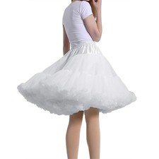 Women's Petticoat Skirt Adult Puffy Tutu Skirt Layered Ballet Tulle Pettiskir...