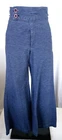 Vtg 70s Denim Jeans Wide Bell Bottom High Waisted Snap & Button Fly Jeans Sm