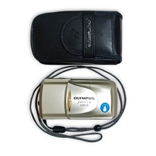  Near Mint Olympus Mju II Zoom 80 35mm Point  Shoot Camera Working Tested 
