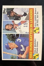 1984 Topps - League Leaders Dale Murphy, Jim Rice, Cecil Cooper #133