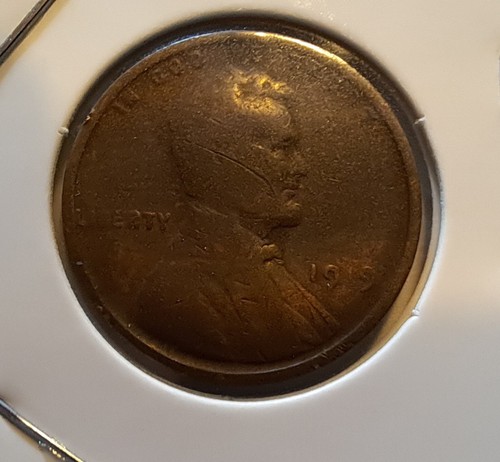 1919 Wheat Cent, No Mint Mark, Missing "1" In Date, Doubling In Date & Liberty