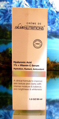 Creme De Skin Nutritions Hyaluronic Acid ~ 1% + Vitamin C Serum 1 oz Anti-aging