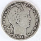 VG+ 1911 Barber Half Dollar
