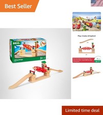 Durable Lifting Bridge  2 Tracks - FSC Certified Wooden Train Accessory