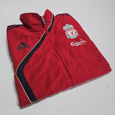 Liverpool FC Adidas Red Carlsberg Training Track Top Tracksuit Jacket Size Large