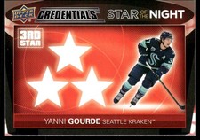 2021-22 Upper Deck Credentials #3S-3 Yanni Gourde Star of the Night: Third Star