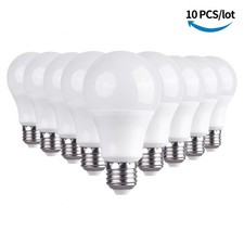 10 Pcs E27 Screw LED Bulb SMD 2835 7W Cold White Energy Saving A60 Bulbs for Bar