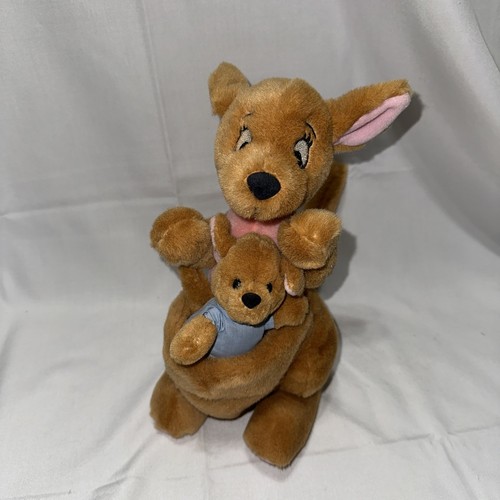 Vintage WALT DISNEY World KANGA & ROO Plush 10” Stuffed Winnie the Pooh