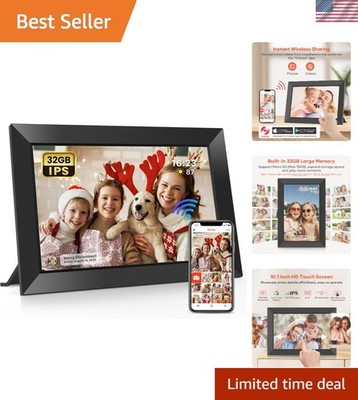 10.1 Inch IPS Touchscreen Frame - 32GB Storage, Share Photos/Videos Anytime