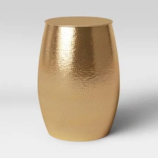 Hammered Metal Storage Patio Accent Table - Opalhouse