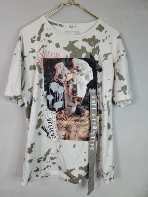 Smoke Rise T-shirt Sewn on Patchwork and Graphic Print Size Men's Size 2XL