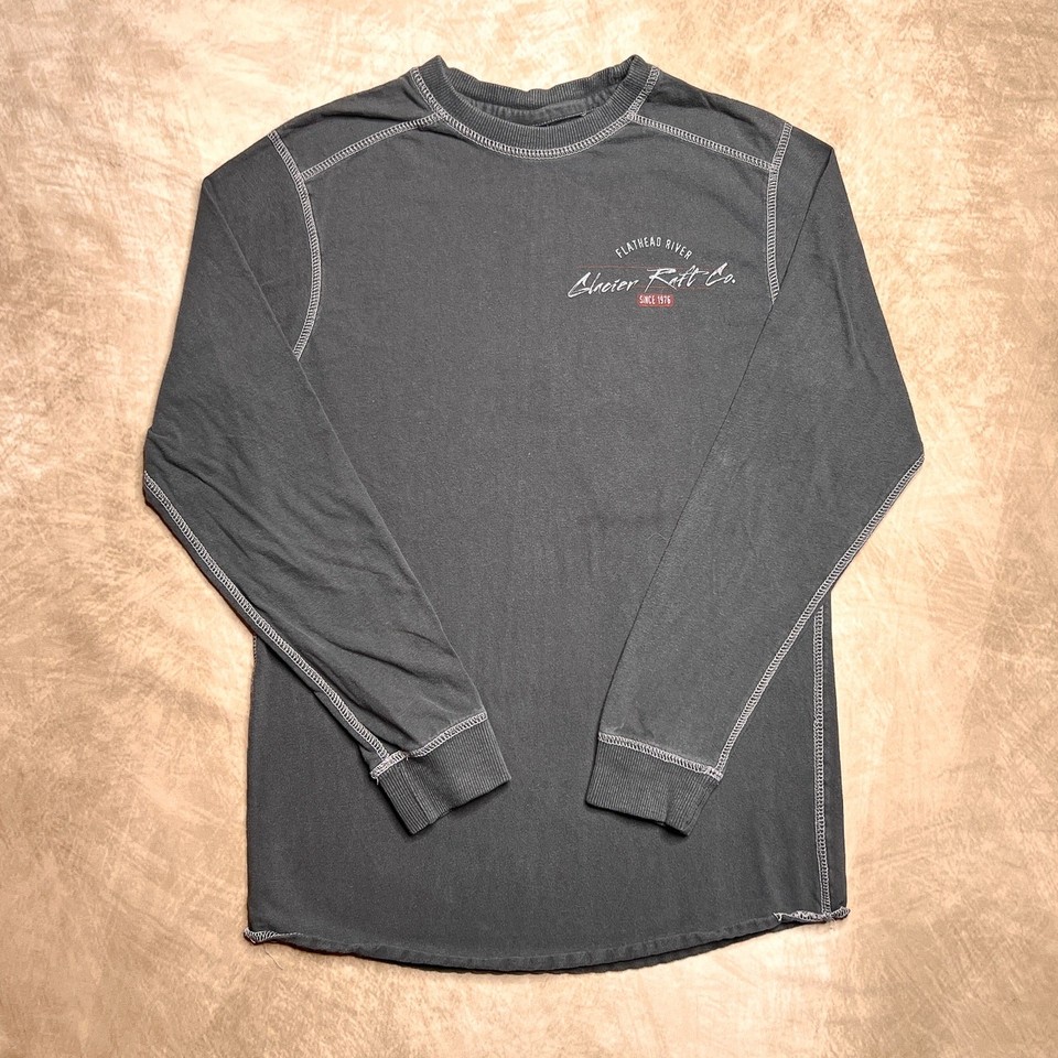 Vintage 90s Flat Head Lake Glacier Raft Montana Long Sleeve Shirt ...