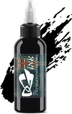 2 Oz/Bottle Tattoo Ink - Blackout Tattoo Ink - Black Ink Dark and Bold Black Sha