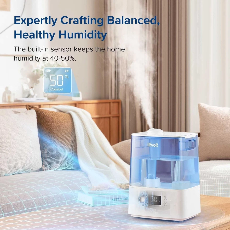 Quiet Ultrasonic Humidifier, Smart Control, Extra Large Tank - Image 4 of 4