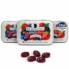Dr. Doolittle s Sugar Free Soft Fruit Pastilles for Voice and Throat, Wild Be...
