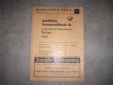 TRIER Fernsprechbuch Bezirk 16 OPD Trier 1960/61 viele weitere Orte enthalten!!!