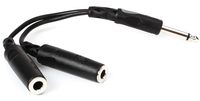 Hosa YPP-111 Y-Kabel 6,3Mm Klinke Stecker Auf 2X 6,3Mm Klinke Buchse