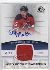 2013-14 SP Game Used Edition Inked Rookie Sweaters 55/99 Stefan Matteau Auto s3g