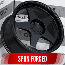 Circuit Csf22 18x8.5 5x114.3 35 Matte Black Spun Forged Wheels Set Of 4