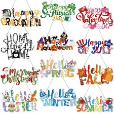 Cinnvoice 12 Pcs Seasonal Diamond Art 8.66 x 12.01 x 1.38 inches, multicolor