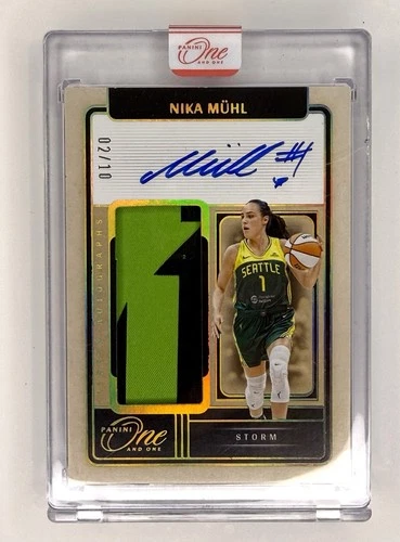 Panini One & One 2025 Nika Muhl Seattle Storm Rookie Jersey Patch Auto /10