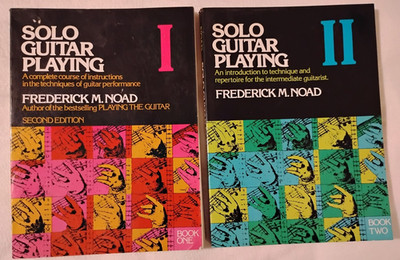 Solo Guitar Playing Book 1 & 2 By Frederick M. Noad CLASSICAL LESSONS 1976 NICE