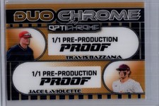 Travis Bazzana Jace Laviolette 2025 Leaf Optichrome Baseball 1/1 Pre Production 