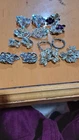 LOT OF 7 PAIRS OF VINTAGE SILVER AND GOLD TONE COSTUME JEWELRY EARRINGS.