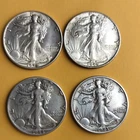 Liberty Walking Half Dollar Lot of 4 1943-1944 Silver 50C 0.9 Uncertified
