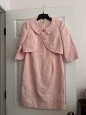 Talbots Pink Spring Sleeveless Dress With Jacket Free Shipping!