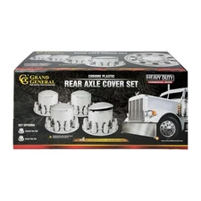 Chrome Rear Wheel Axle Hub Cover Kit trailer ABS 33mm screw-on Nut Covers 40240