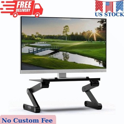 Monitor Stand, Single Mount Height Adjustable Monitor Riser for Desk