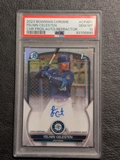2023 Bowman Chrome 1st Felnin Celesten Auto Refractor /499 CPA-FC PSA 10